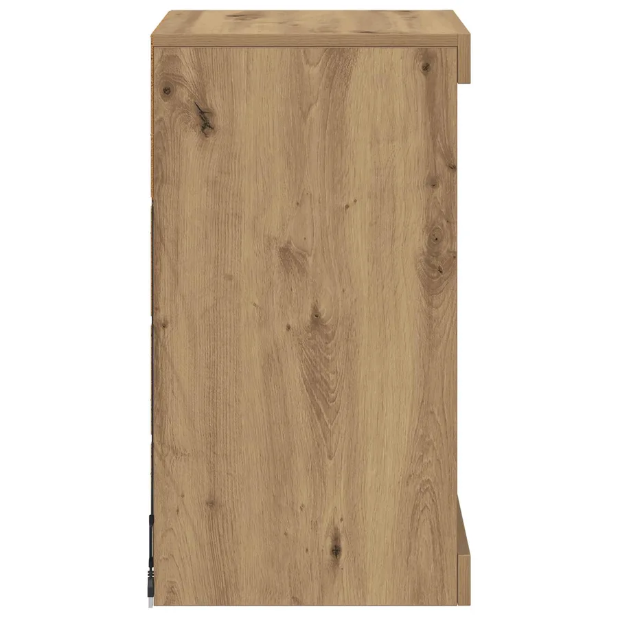 Buffet LED Chêne artisanal 41 x 37 x 67 cm Bois d'ingénierie - 7