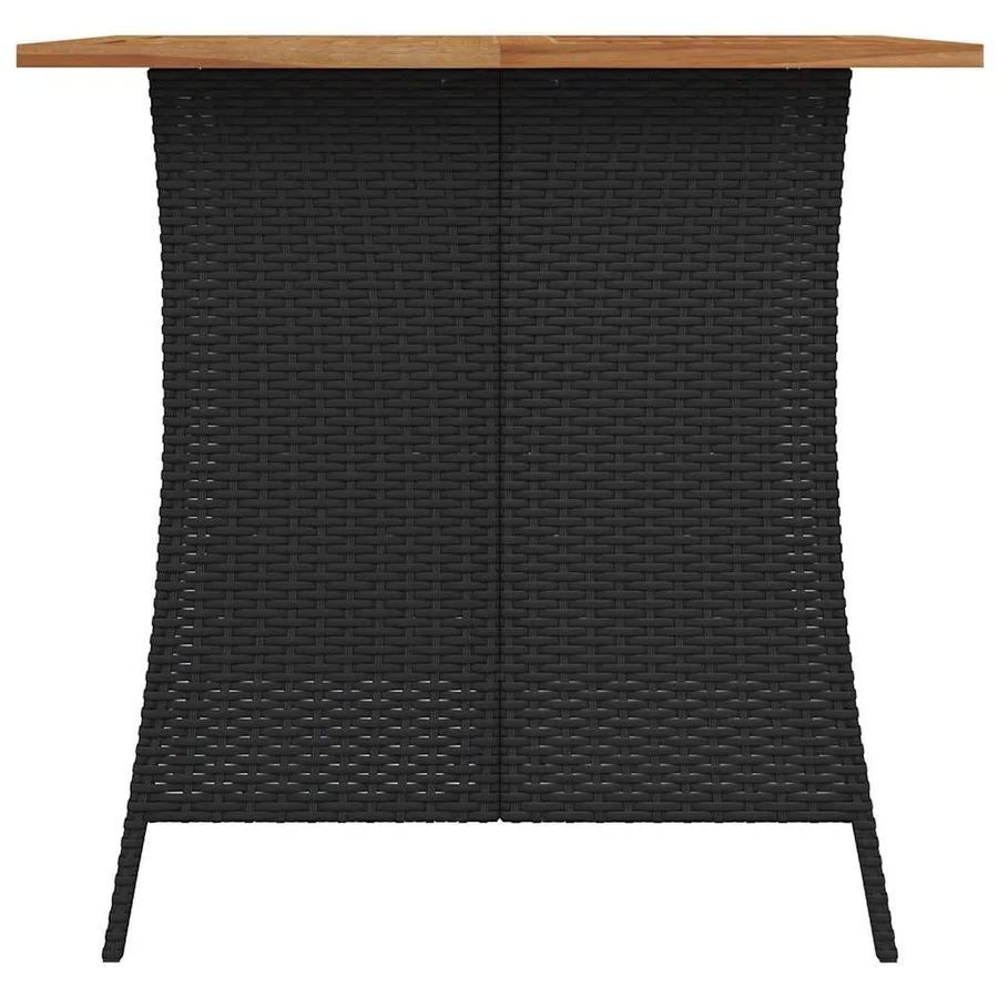 Ensemble à manger de jardin coussins 5pcs noir résine tressée - 3