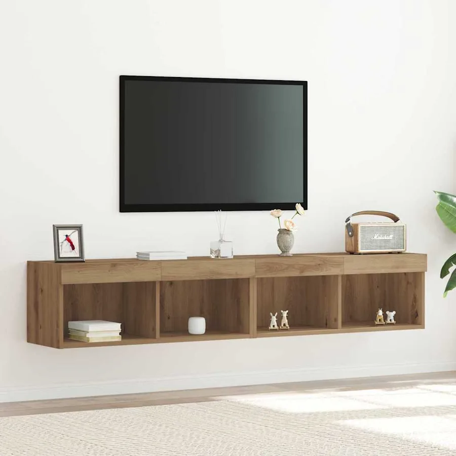 Ensemble meuble TV 2 pcs Chêne artisanal Bois d'ingénierie