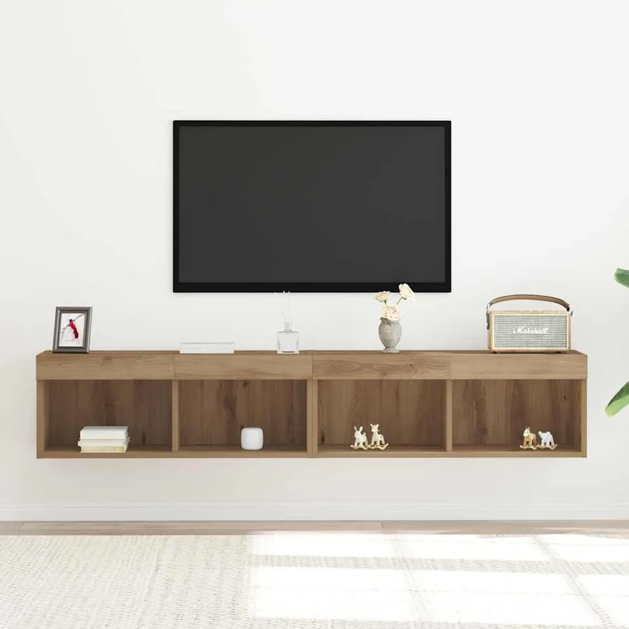 Ensemble meuble TV 2 pcs Chêne artisanal Bois d'ingénierie - 5