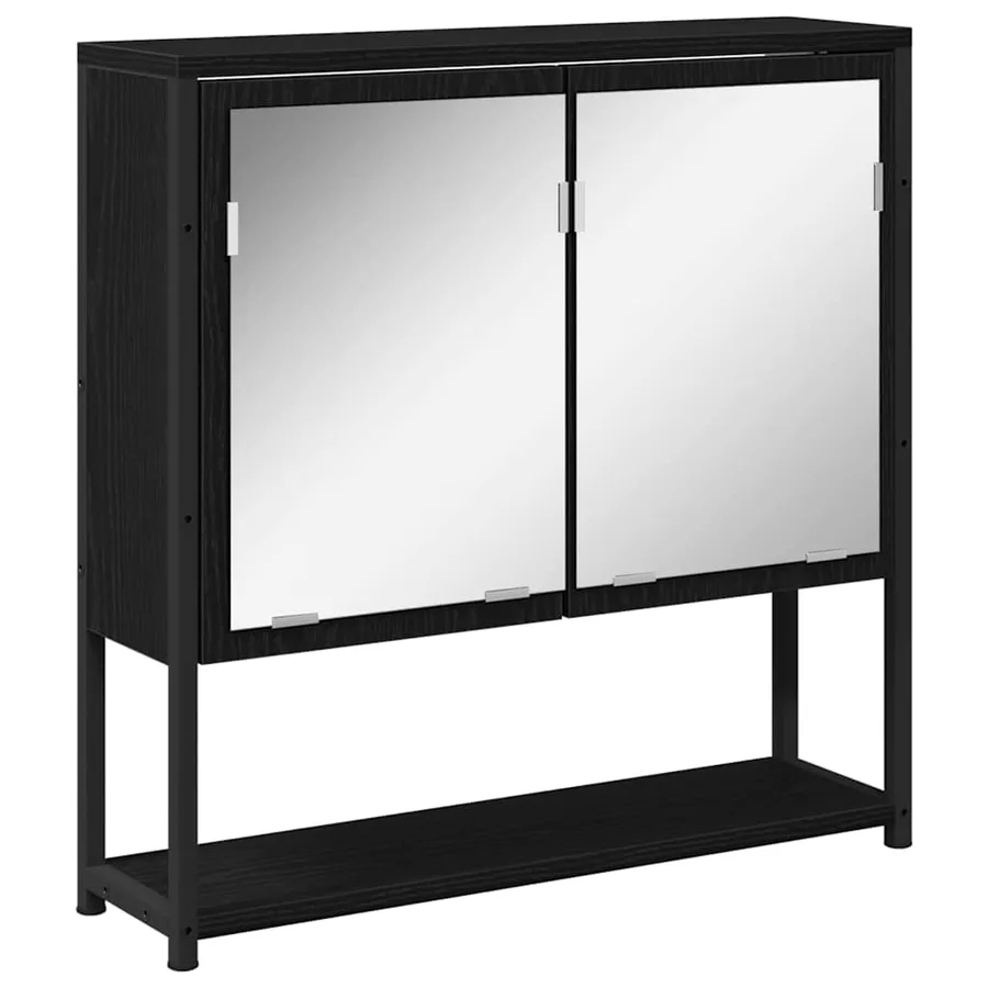 Ensemble de mobilier de salle de bain 4 pcs Chêne noir - 5