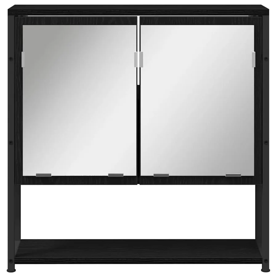 Ensemble de mobilier de salle de bain 4 pcs Chêne noir - 9