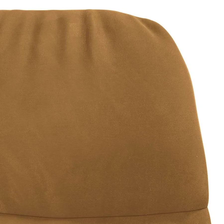 Fauteuil à bascule velours marron - 6