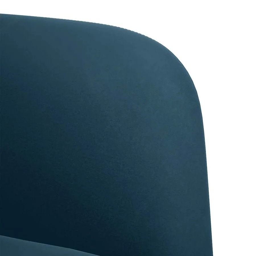 Fauteuil canapé avec accoudoirs velours bleu 54 cm - 6