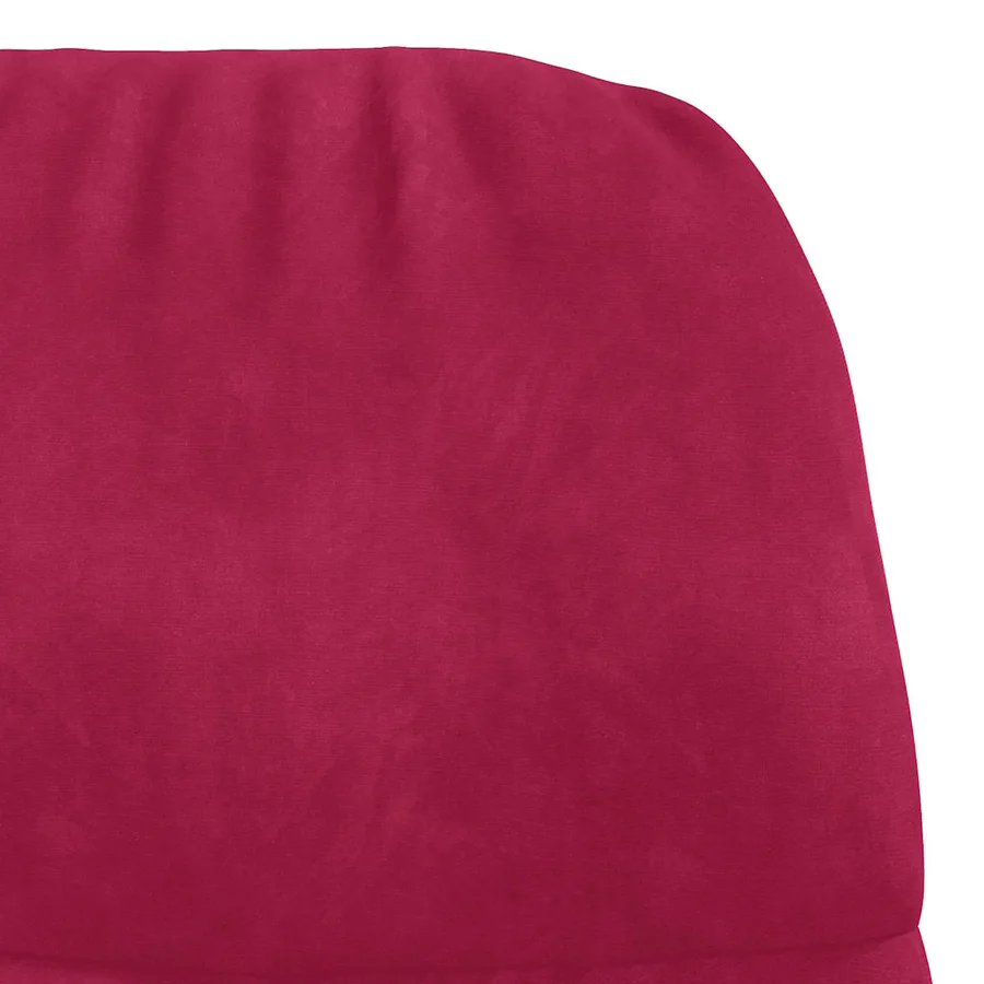 Fauteuil relaxant velours rouge vin - 6