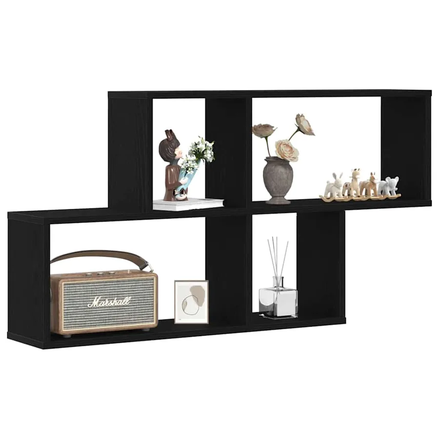 Étagère Murale Chêne noir 76 x 15 x 53 cm Bois d'ingénierie - 3