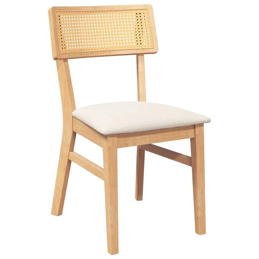 Chaises à manger coussins 2 pcs bois massif caoutchouc - 4