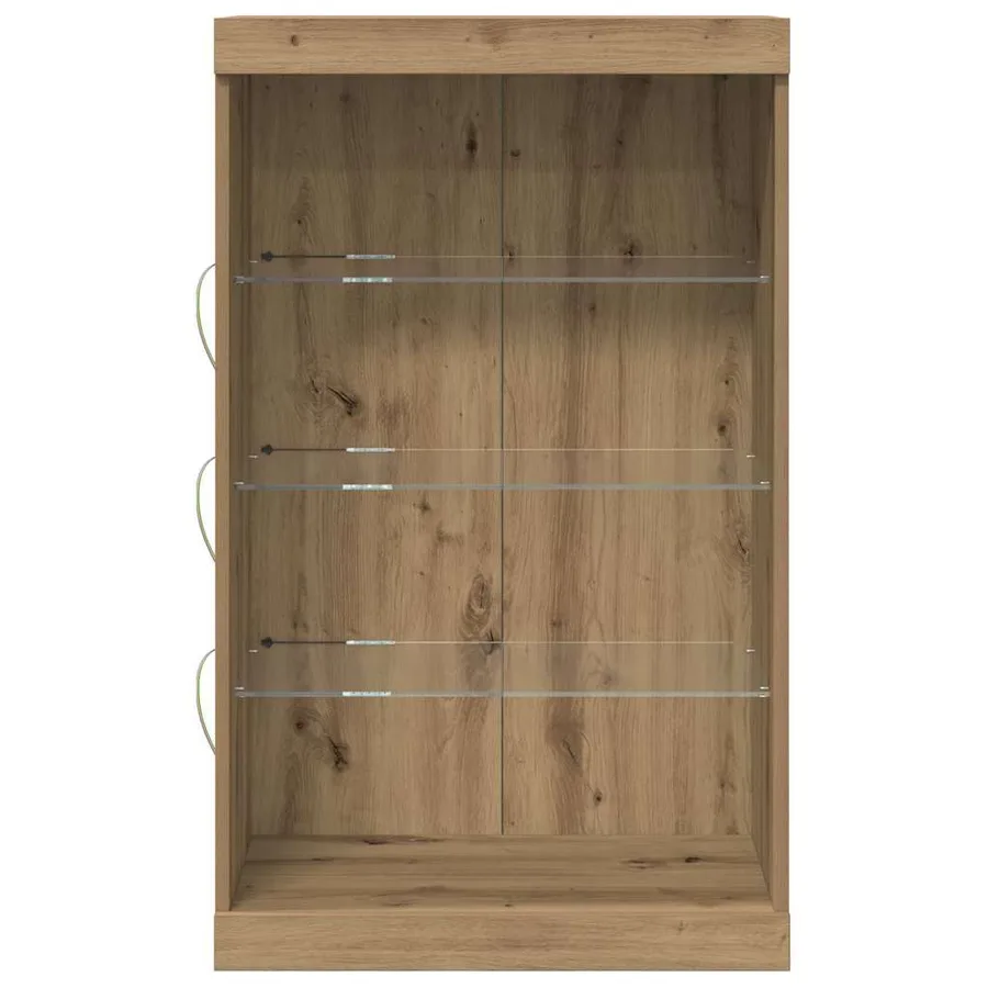 Buffet LED Chêne artisanal 60,5 x 37 x 100 cm Bois d'ingénierie - 6