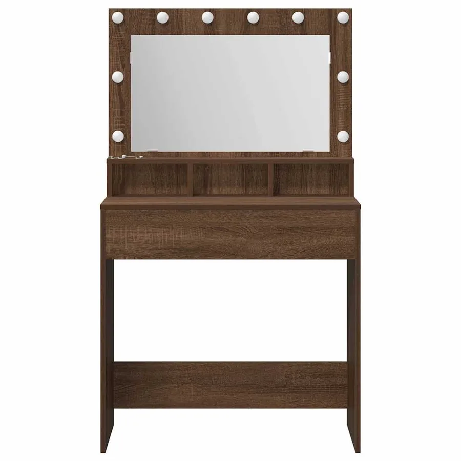 Table de Toilette avec étagère Chêne brun 75,5 x 41 x 135 cm - 4