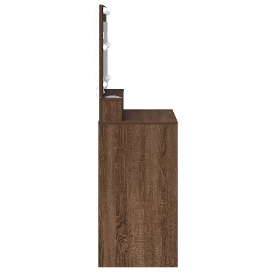Table de Toilette avec étagère Chêne brun 75,5 x 41 x 135 cm - 5