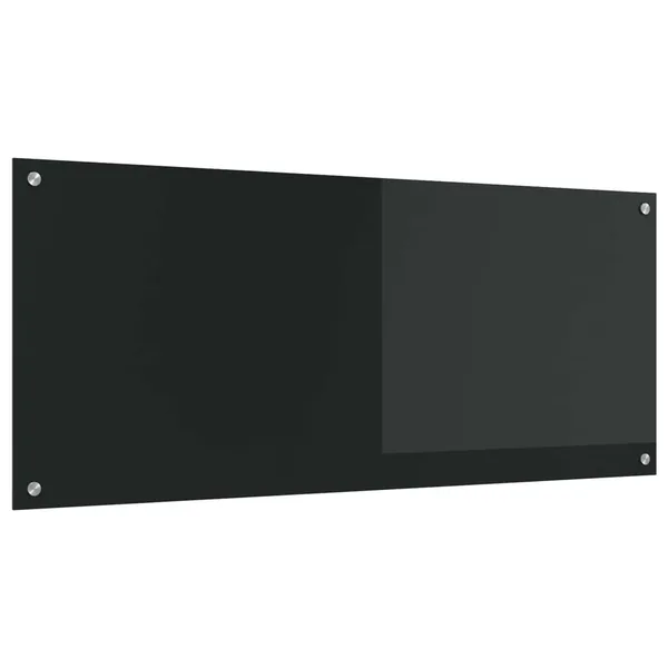Crédence de cuisine Noir 120 x 50 cm verre trempé