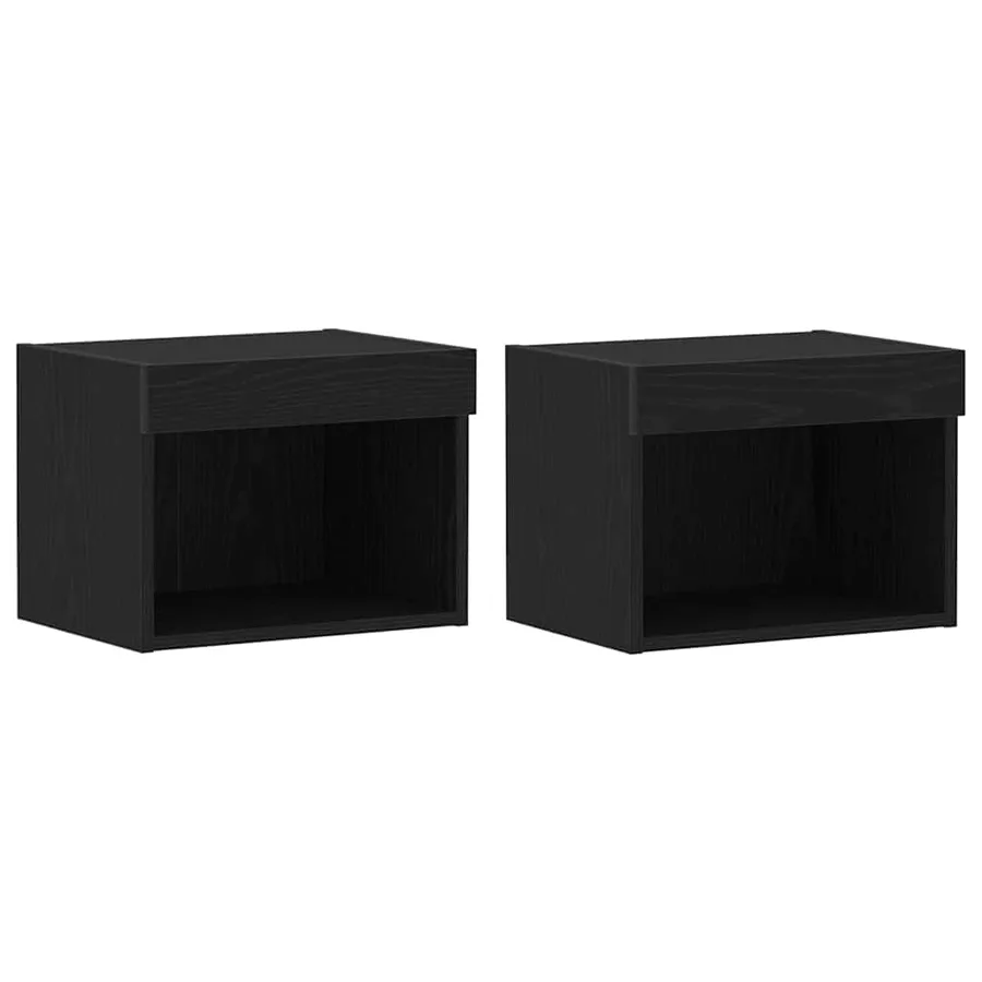 Ensemble meuble TV avec LED 2 pcs Chêne noir 40 x 30 x 30 cm - 2