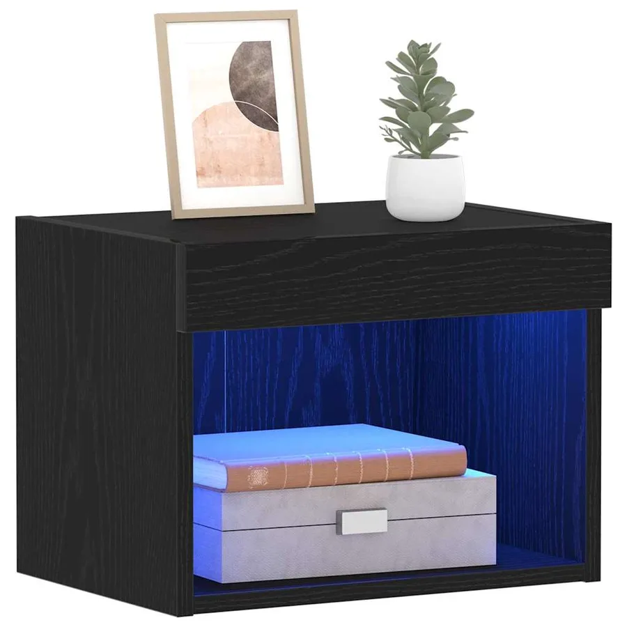 Ensemble meuble TV avec LED 2 pcs Chêne noir 40 x 30 x 30 cm - 3