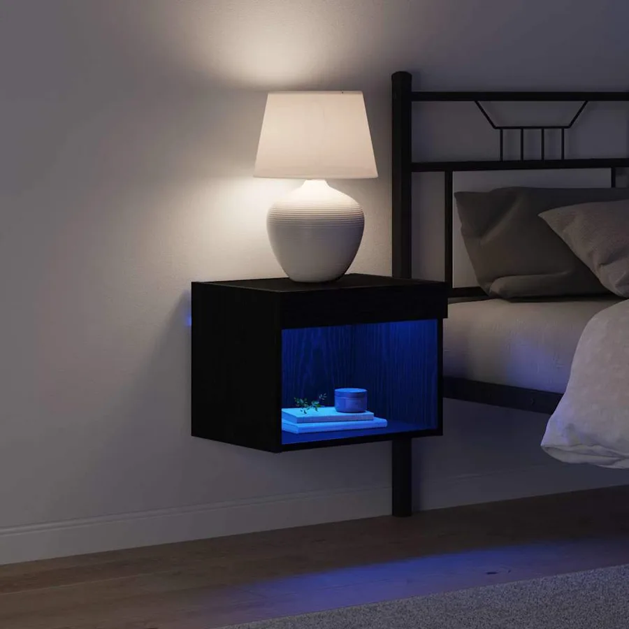 Ensemble meuble TV avec LED 2 pcs Chêne noir 40 x 30 x 30 cm - 6