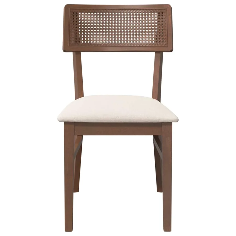 Chaises à manger coussins 2 pcs marron bois massif caoutchouc - 5