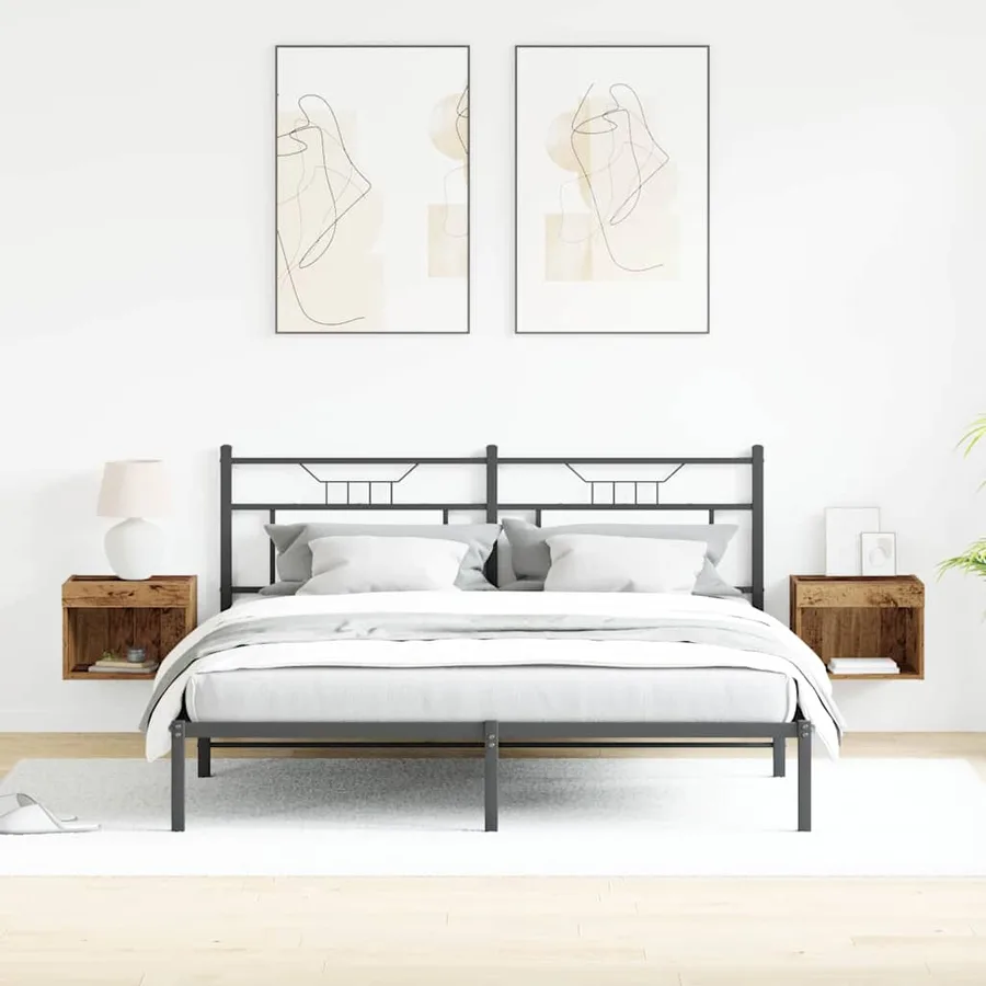 Ensemble meuble TV avec LED 2 pcs Bois ancien 40 x 30 x 30 cm - 5