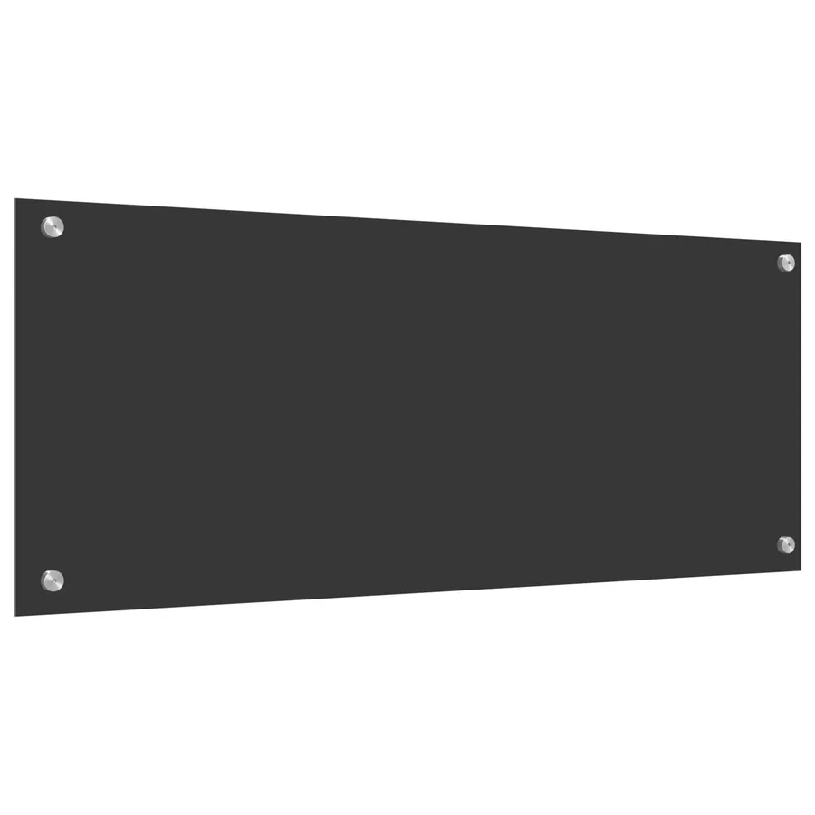 Crédence de cuisine Gris foncé 100 x 40 cm verre trempé - 4
