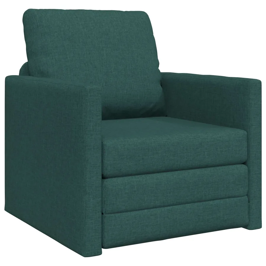 Canapé-Lit Vert foncé 74 x 77 x 81 cm tissu - 2
