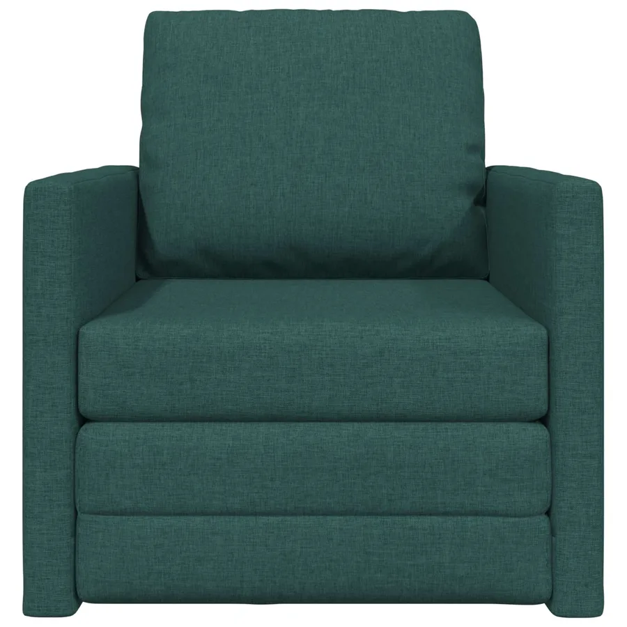 Canapé-Lit Vert foncé 74 x 77 x 81 cm tissu - 5