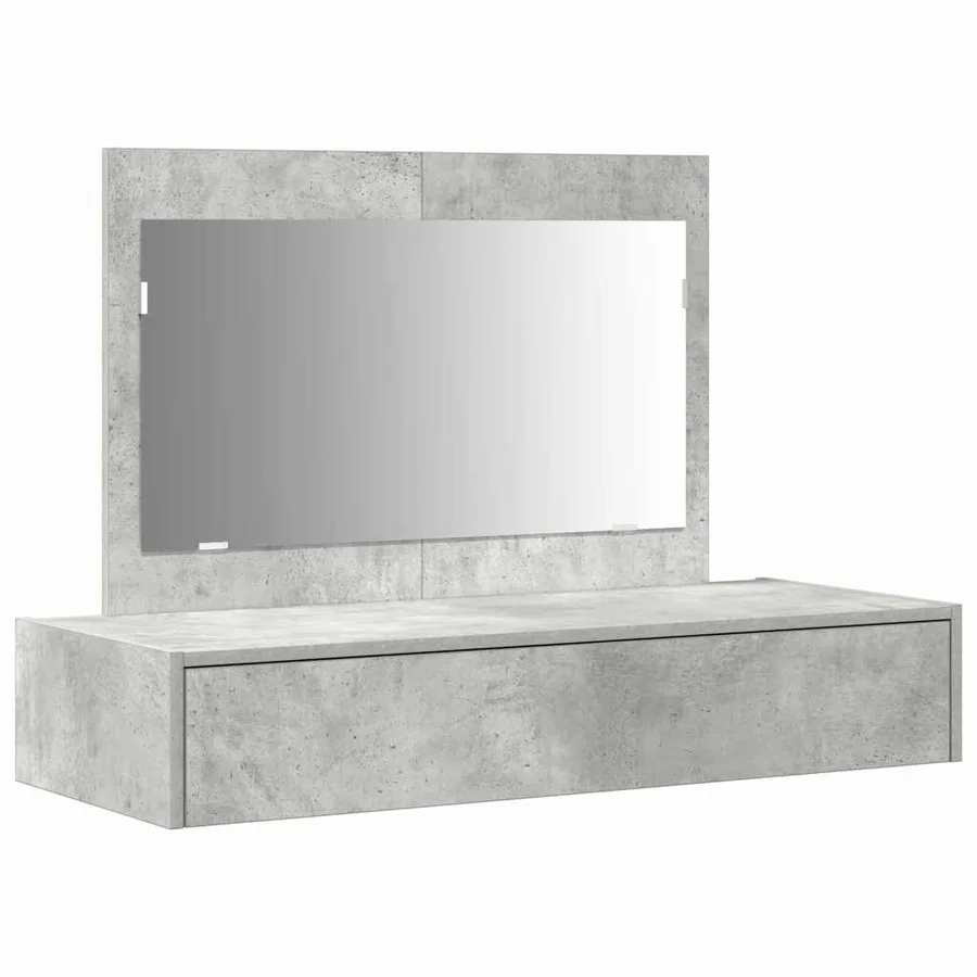 Table de Toilette Gris 100 x 40 x 70 cm Bois d'ingénierie - 2