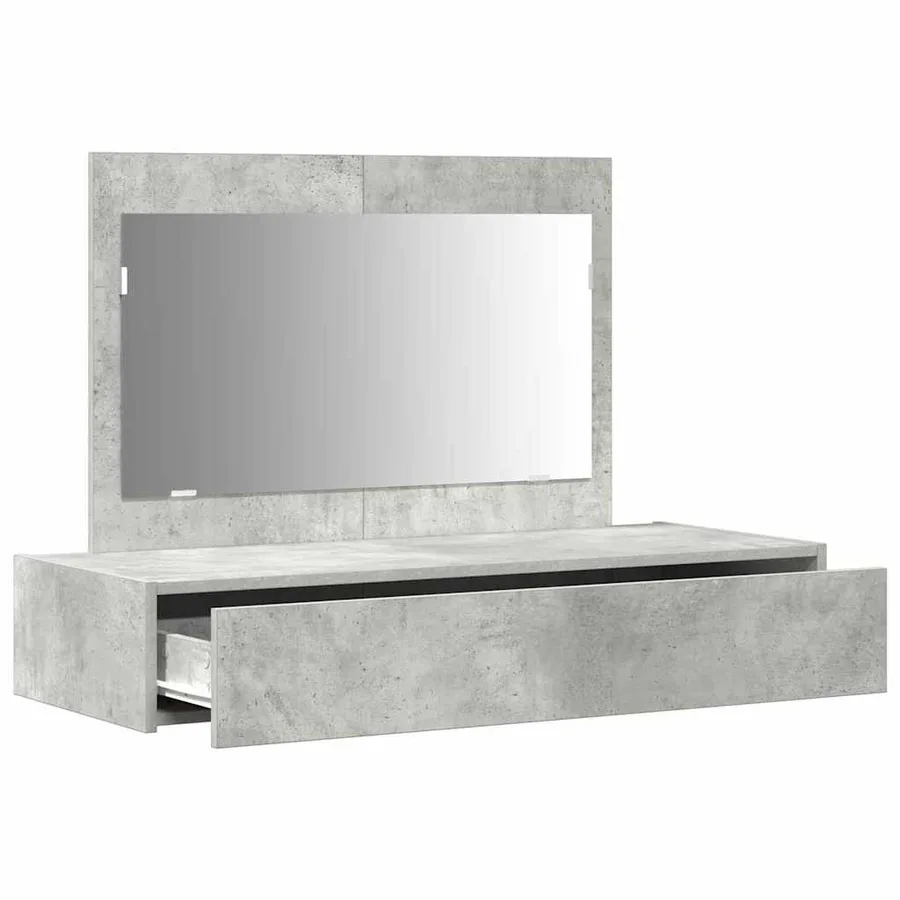 Table de Toilette Gris 100 x 40 x 70 cm Bois d'ingénierie - 5