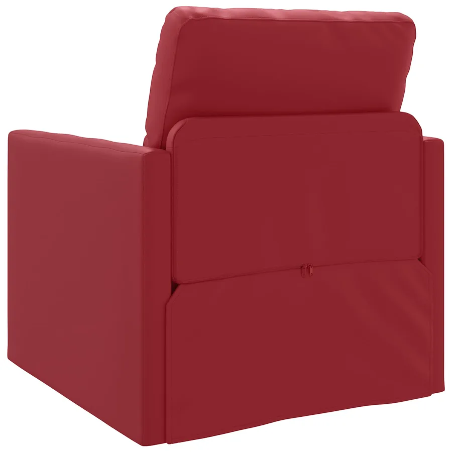 Canapé-Lit 60cm Bordeaux Simili cuir - 7