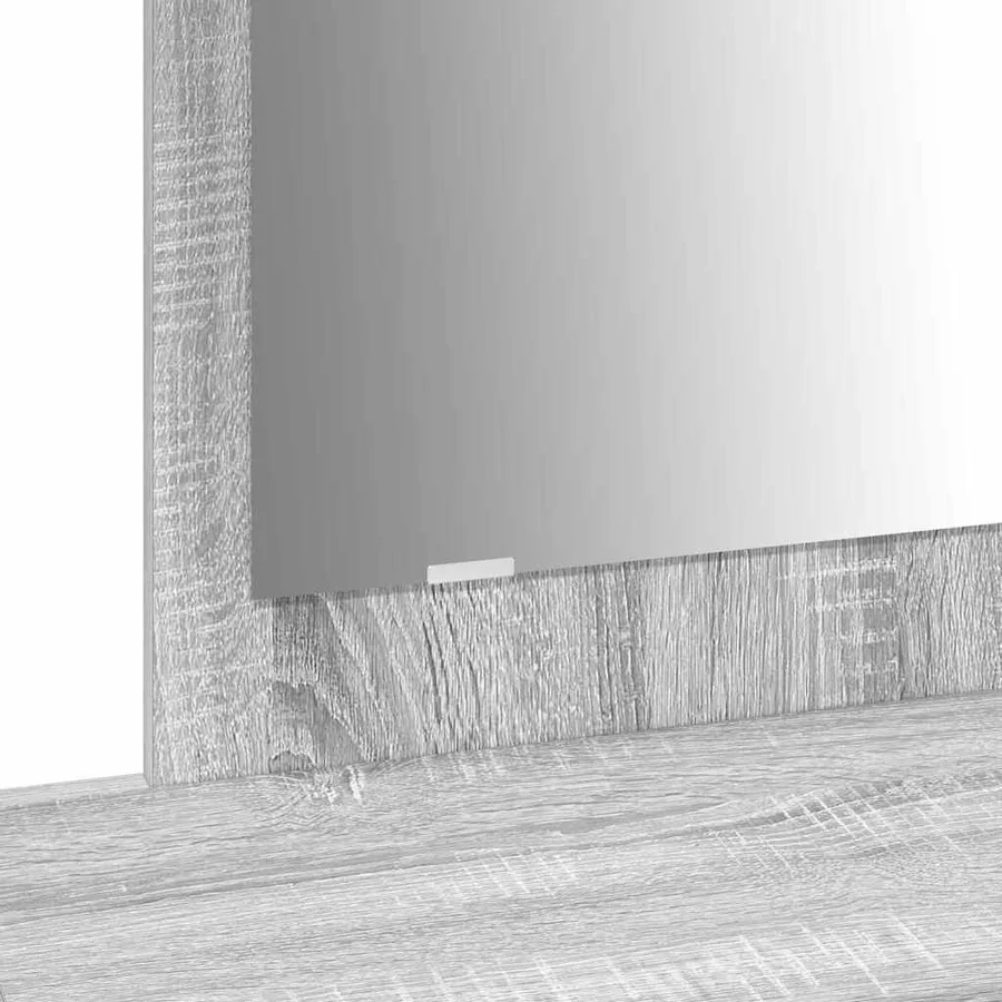 Table de Toilette Gris 100 x 40 x 70 cm Bois d'ingénierie - 8