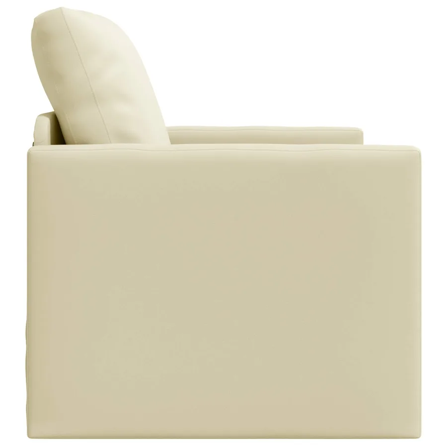 Canapé-Lit 60cm Crème Simili cuir - 6