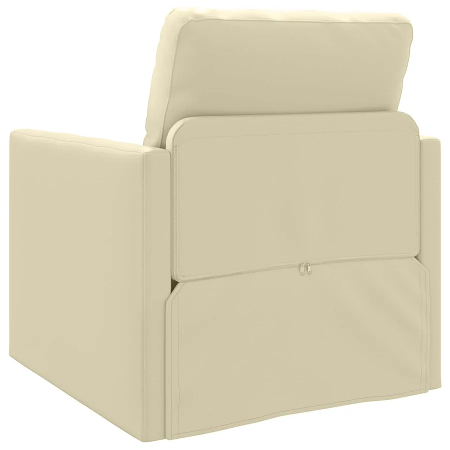 Canapé-Lit 60cm Crème Simili cuir - 7