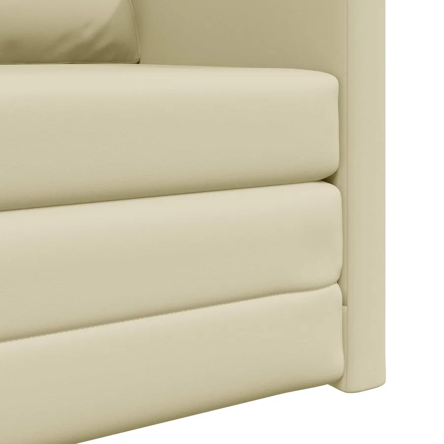 Canapé-Lit 60cm Crème Simili cuir - 9