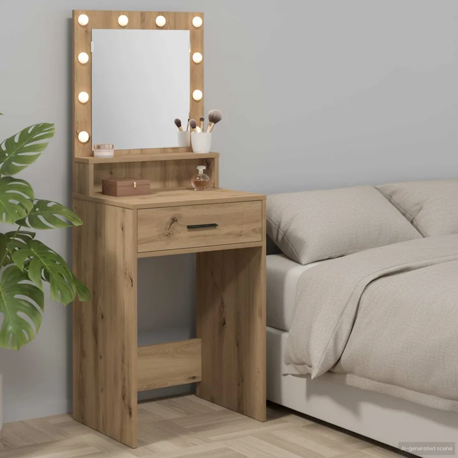 Table de Toilette Chêne artisanal 50 x 41 x 135 cm