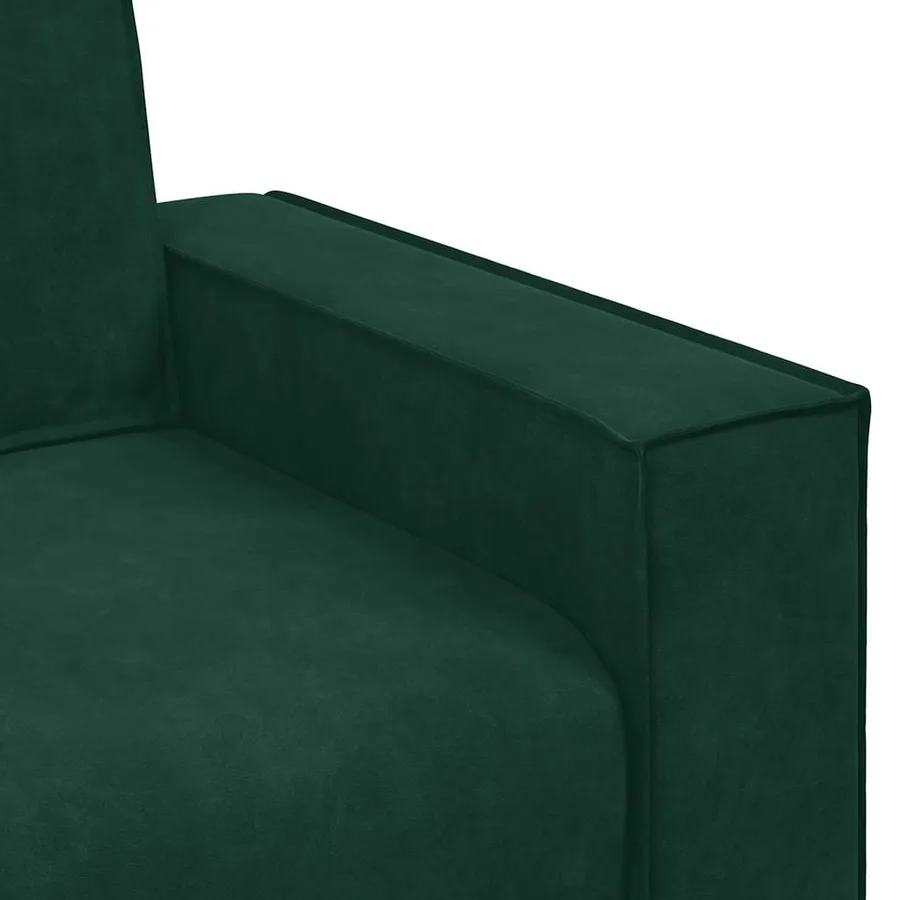 Canapé à 2 places Vert foncé 160x78x84 cm Velours - 7