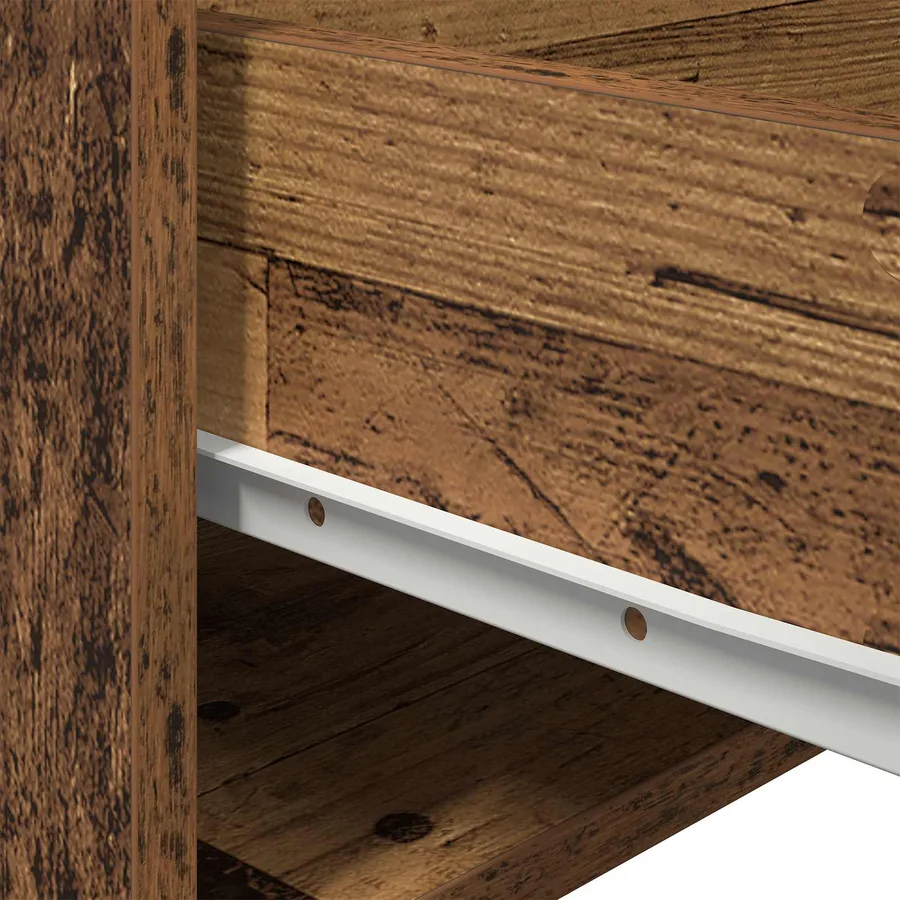 Cabinet de chevet mural avec tiroir Bois ancien 50 x 36 x 30 cm - 11