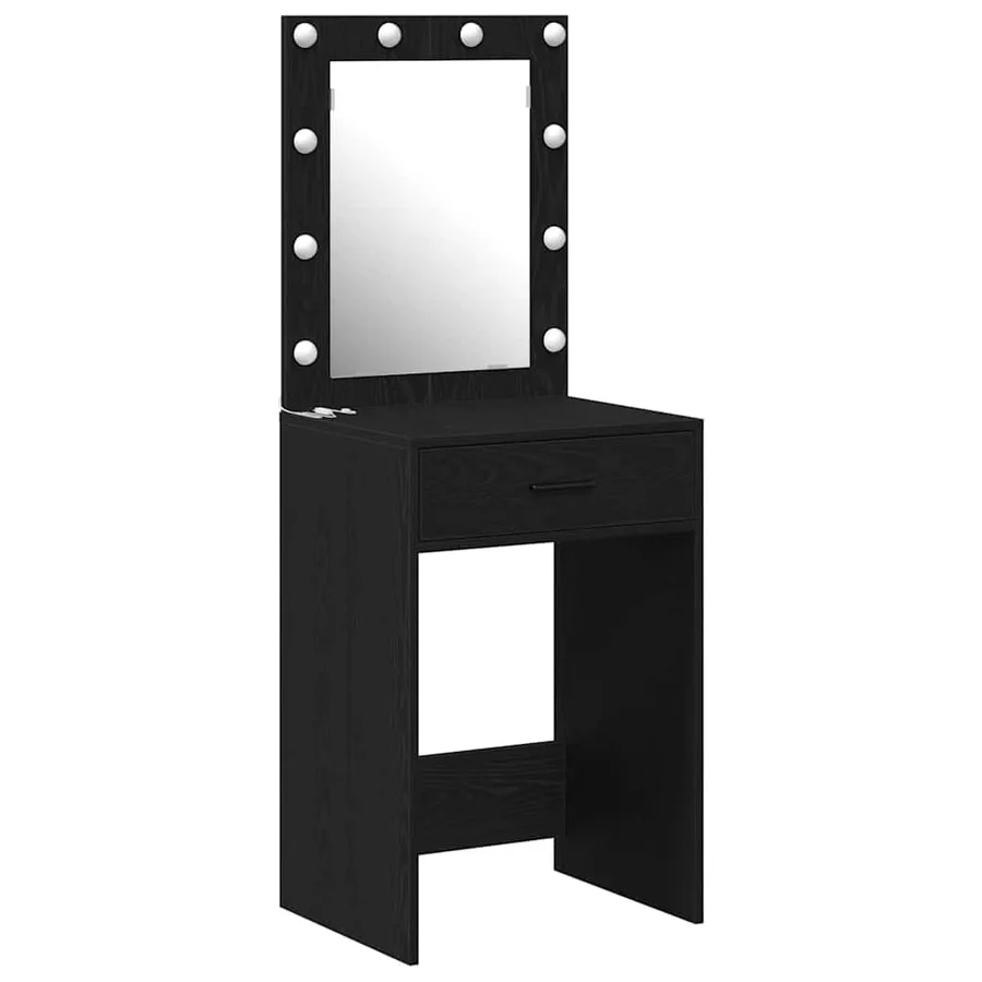 Table de Toilette Chêne noir 50 x 41 x 135 cm Bois d'ingénierie - 2