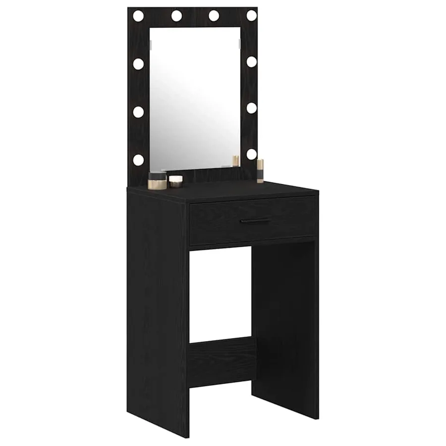 Table de Toilette Chêne noir 50 x 41 x 135 cm Bois d'ingénierie - 3