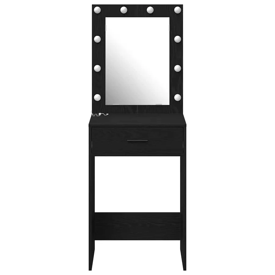 Table de Toilette Chêne noir 50 x 41 x 135 cm Bois d'ingénierie - 5