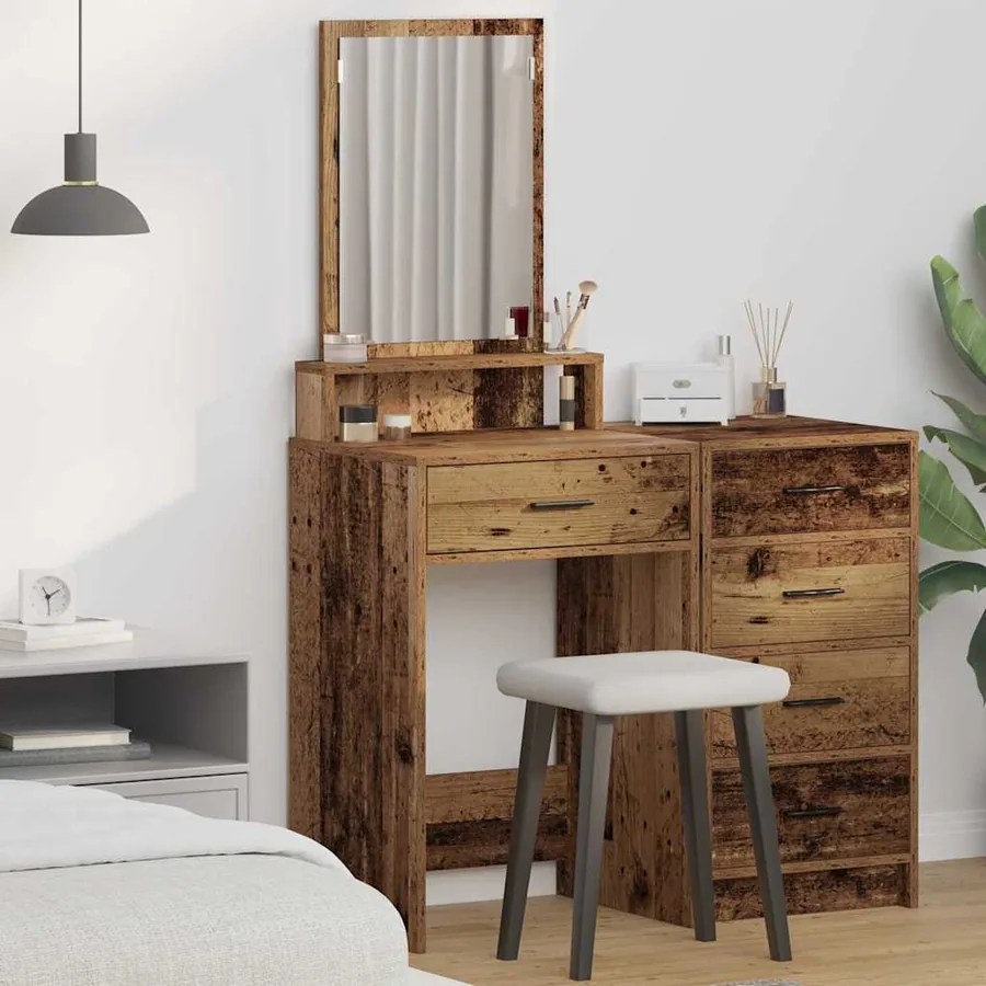 Table de Toilette avec tiroir Bois ancien 50 x 41 x 140 cm