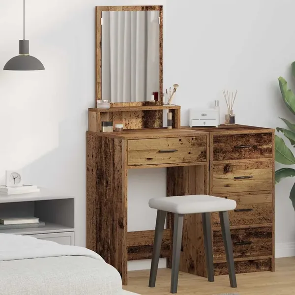 Table de Toilette avec tiroir Bois ancien 50 x 41 x 140 cm