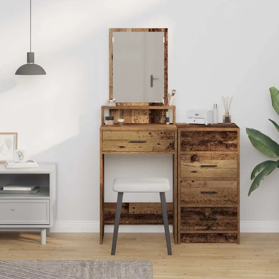 Table de Toilette avec tiroir Bois ancien 50 x 41 x 140 cm - 4