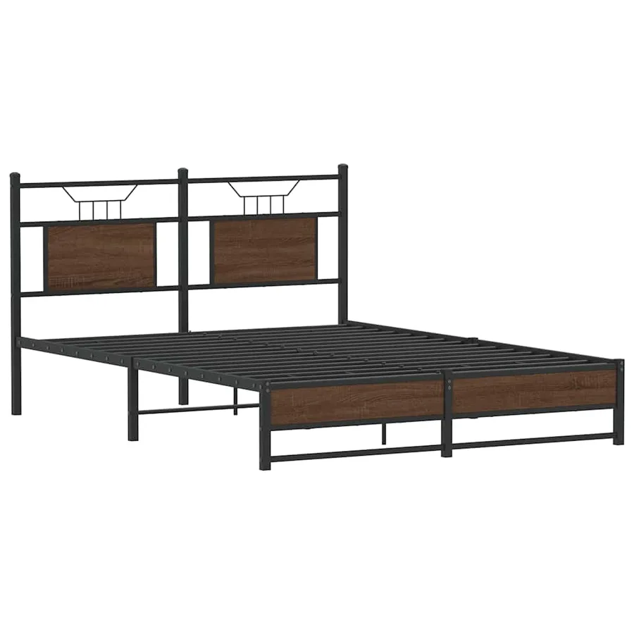 Cadre de lit sans matelas chêne marron 137x190 cm - 3
