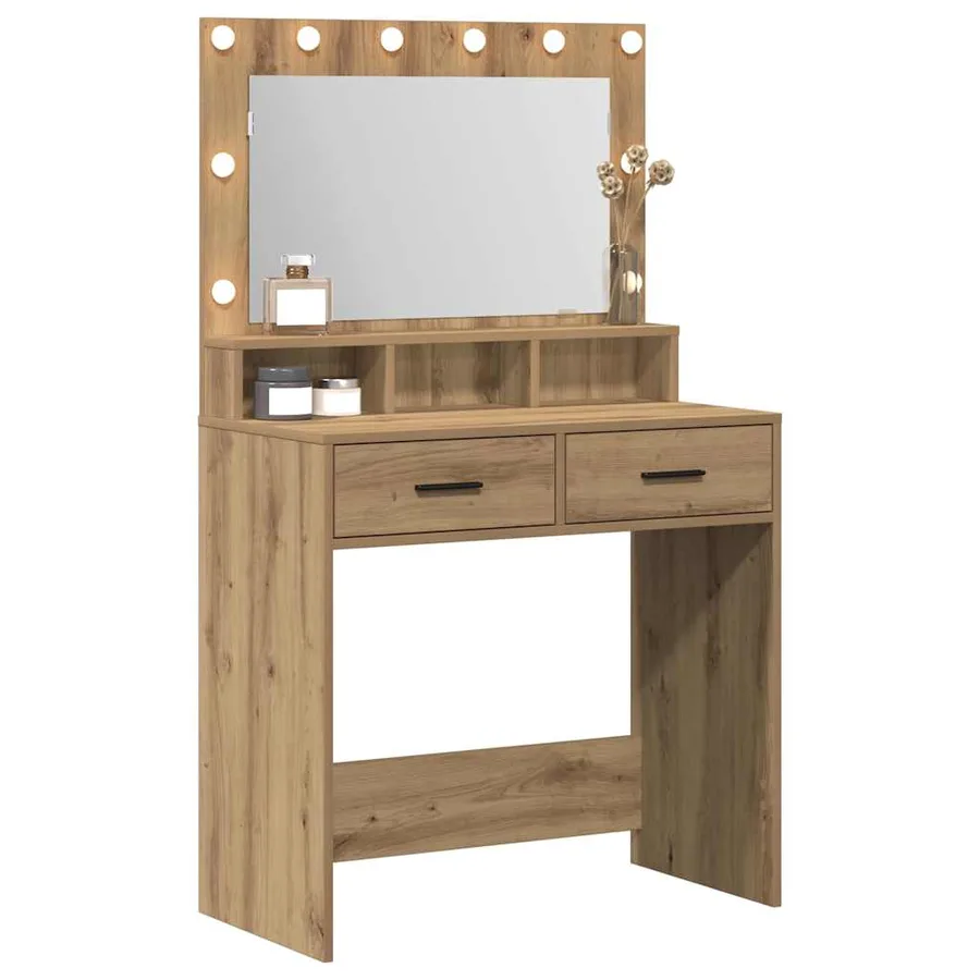 Table de Toilette Chêne artisanal 79 x 41 x 135 cm - 3