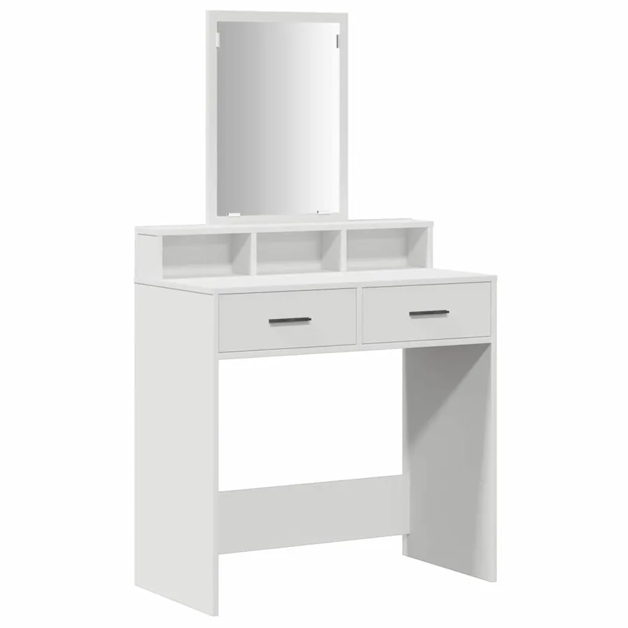 Table de Toilette Blanc 79 x 41 x 140 cm Bois d'ingénierie - 2