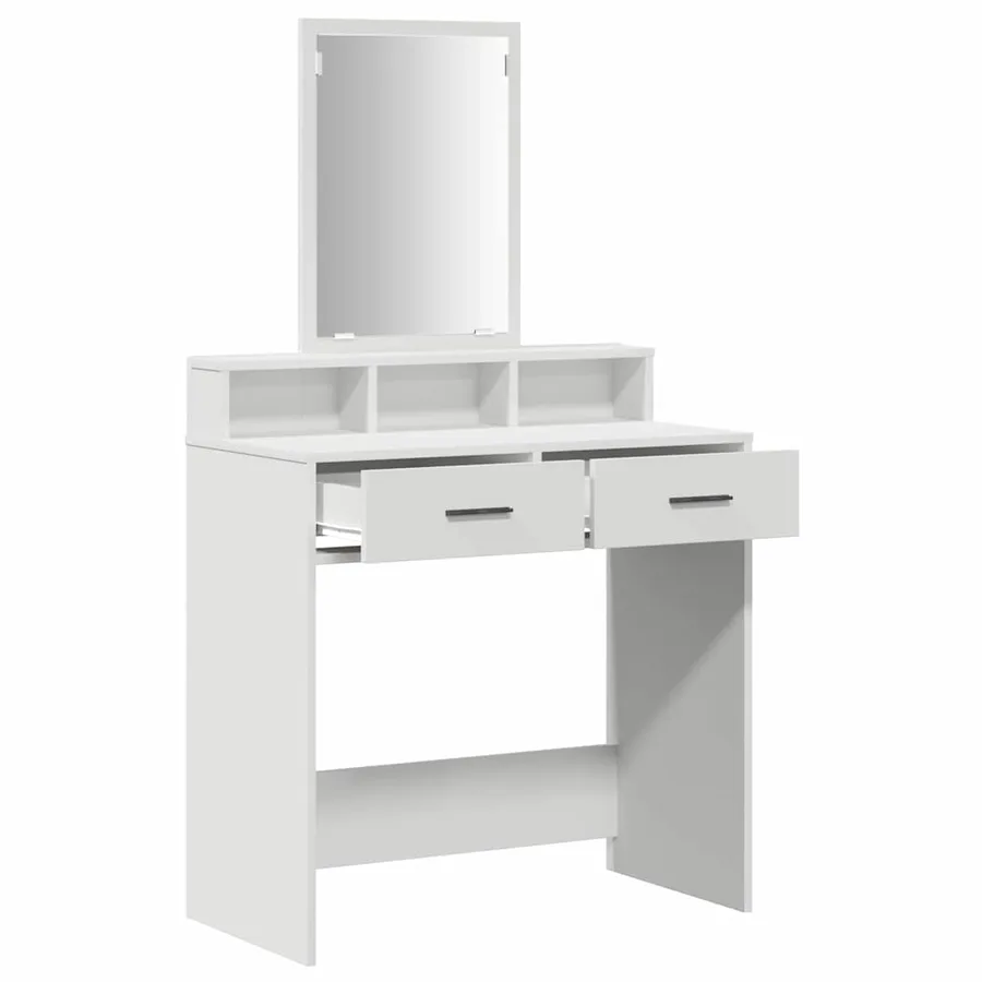 Table de Toilette Blanc 79 x 41 x 140 cm Bois d'ingénierie - 5