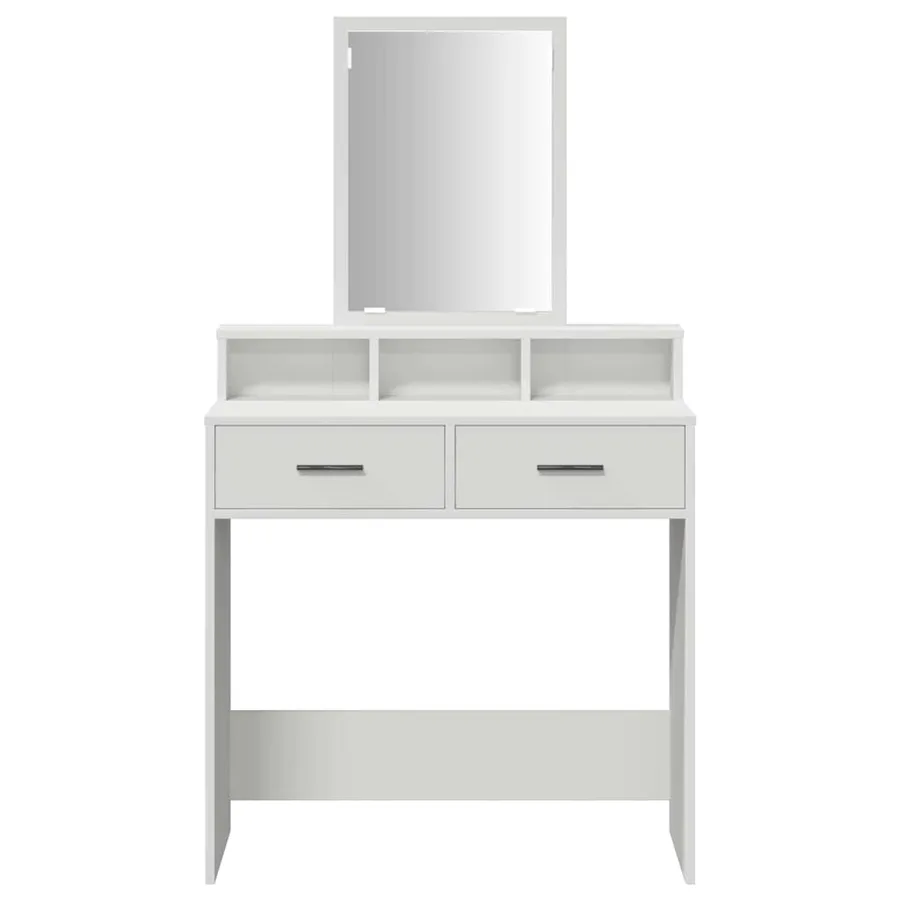 Table de Toilette Blanc 79 x 41 x 140 cm Bois d'ingénierie - 6