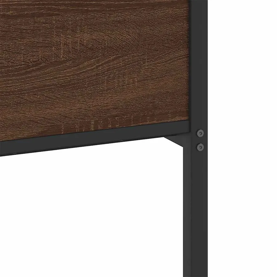 Cadre de lit sans matelas chêne marron 150x200 cm - 10