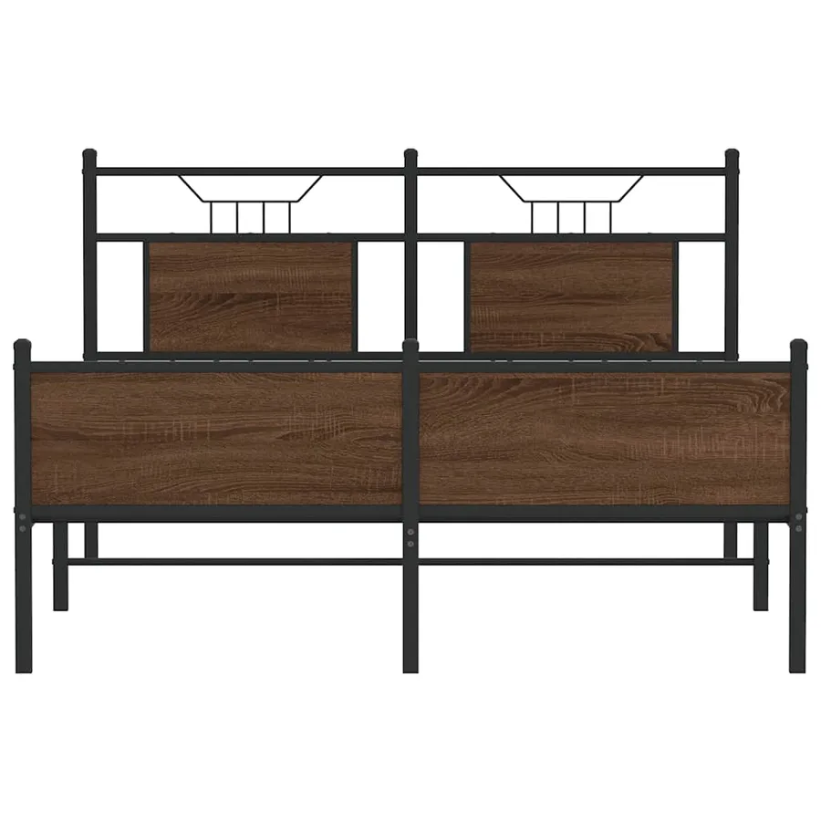 Cadre de lit sans matelas chêne marron 150x200 cm - 6