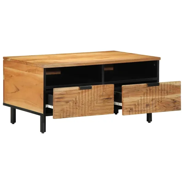 Table basse Marron 80 x 54 x 40 cm Bois d'Acacia Massif