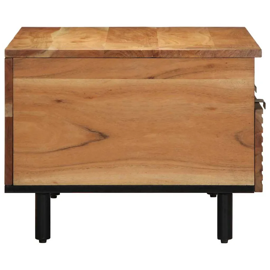 Table basse Marron 80 x 54 x 40 cm Bois d'Acacia Massif - 5