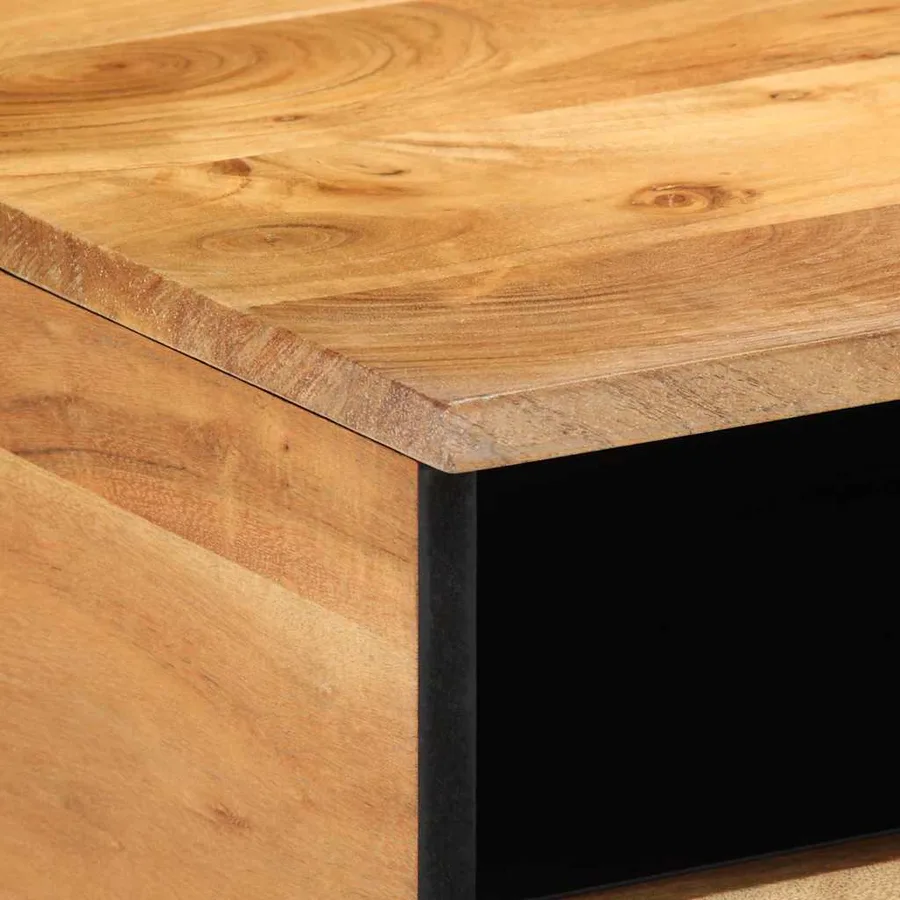 Table basse Marron 80 x 54 x 40 cm Bois d'Acacia Massif - 6