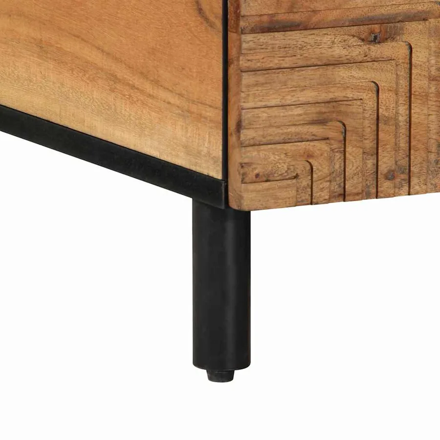 Table basse Marron 80 x 54 x 40 cm Bois d'Acacia Massif - 8